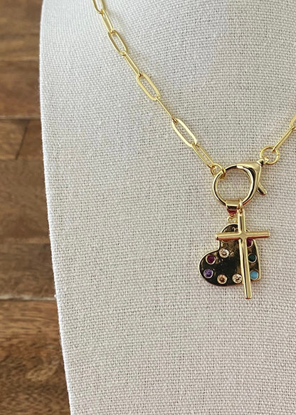 Paperclip Charm Necklace