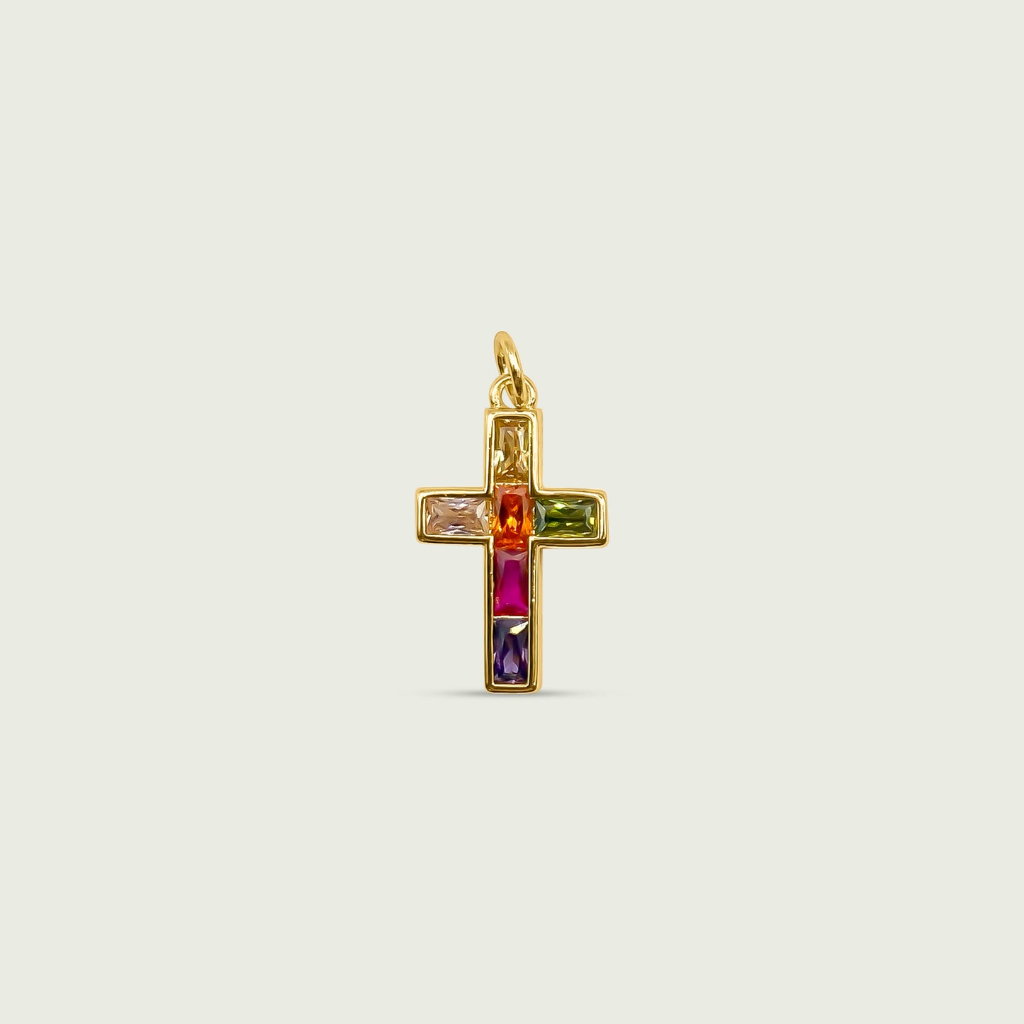 Colorful Cross Charm