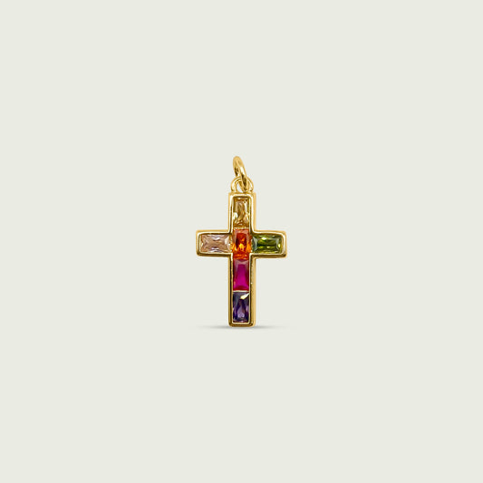 Colorful Cross Charm