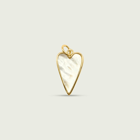 Mother of Pearl Heart Charm