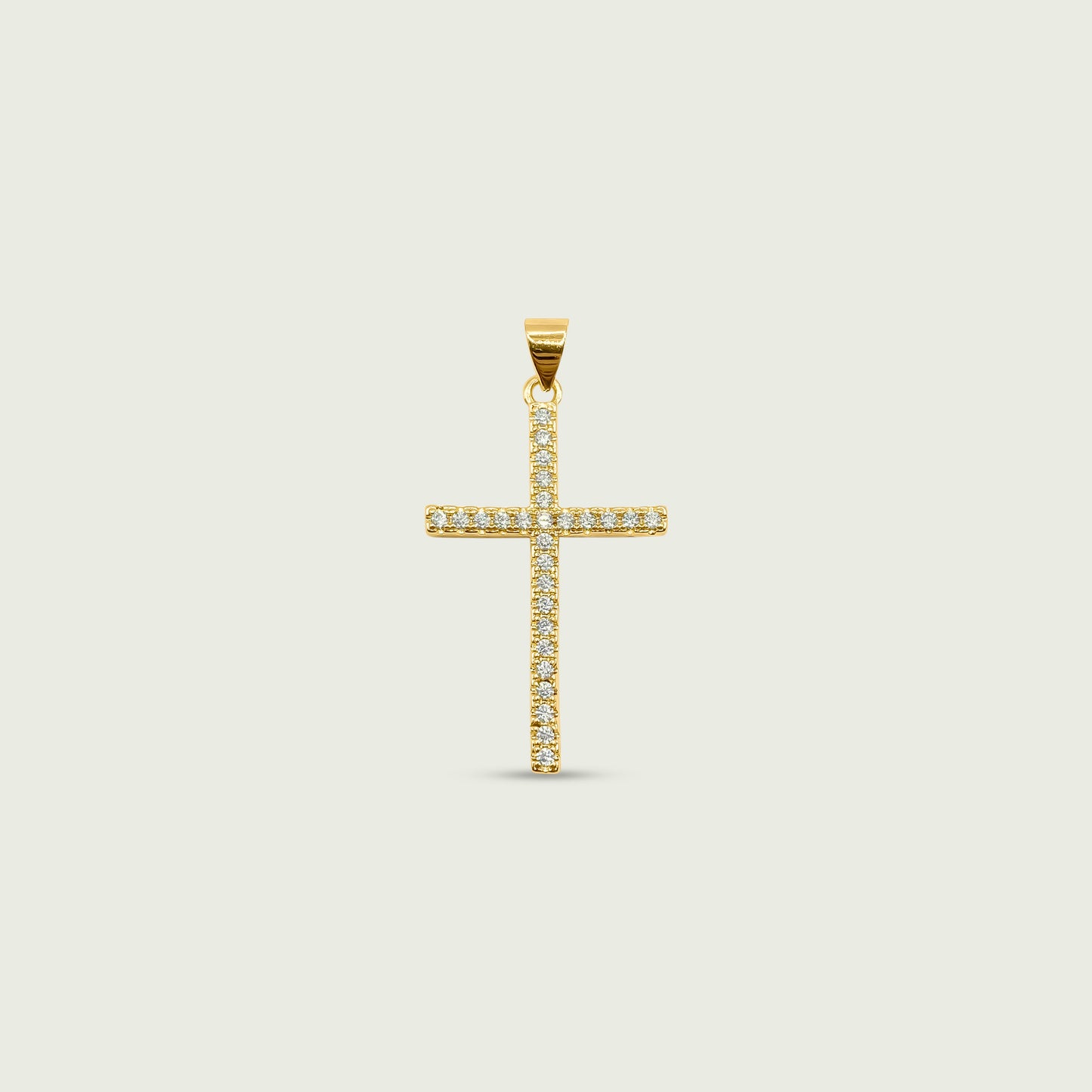 Pave Cross Charm