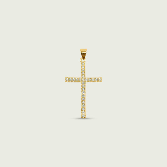 Pave Cross Charm