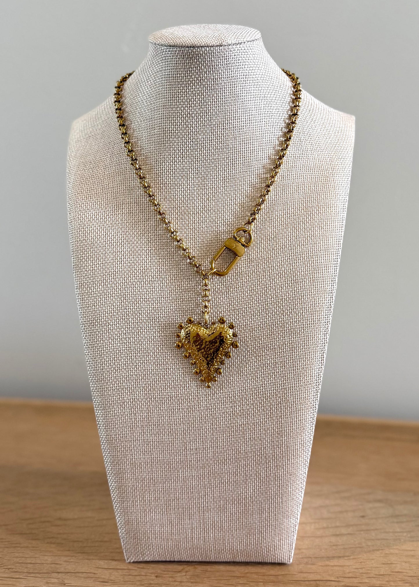 Repurposed LV Lariat Necklace