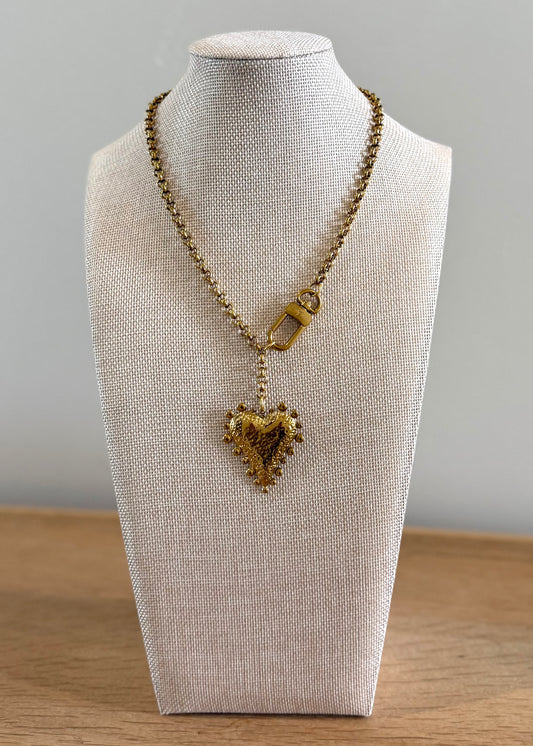 Repurposed LV Lariat Necklace