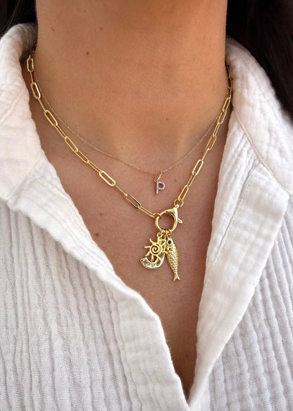 Paperclip Charm Necklace